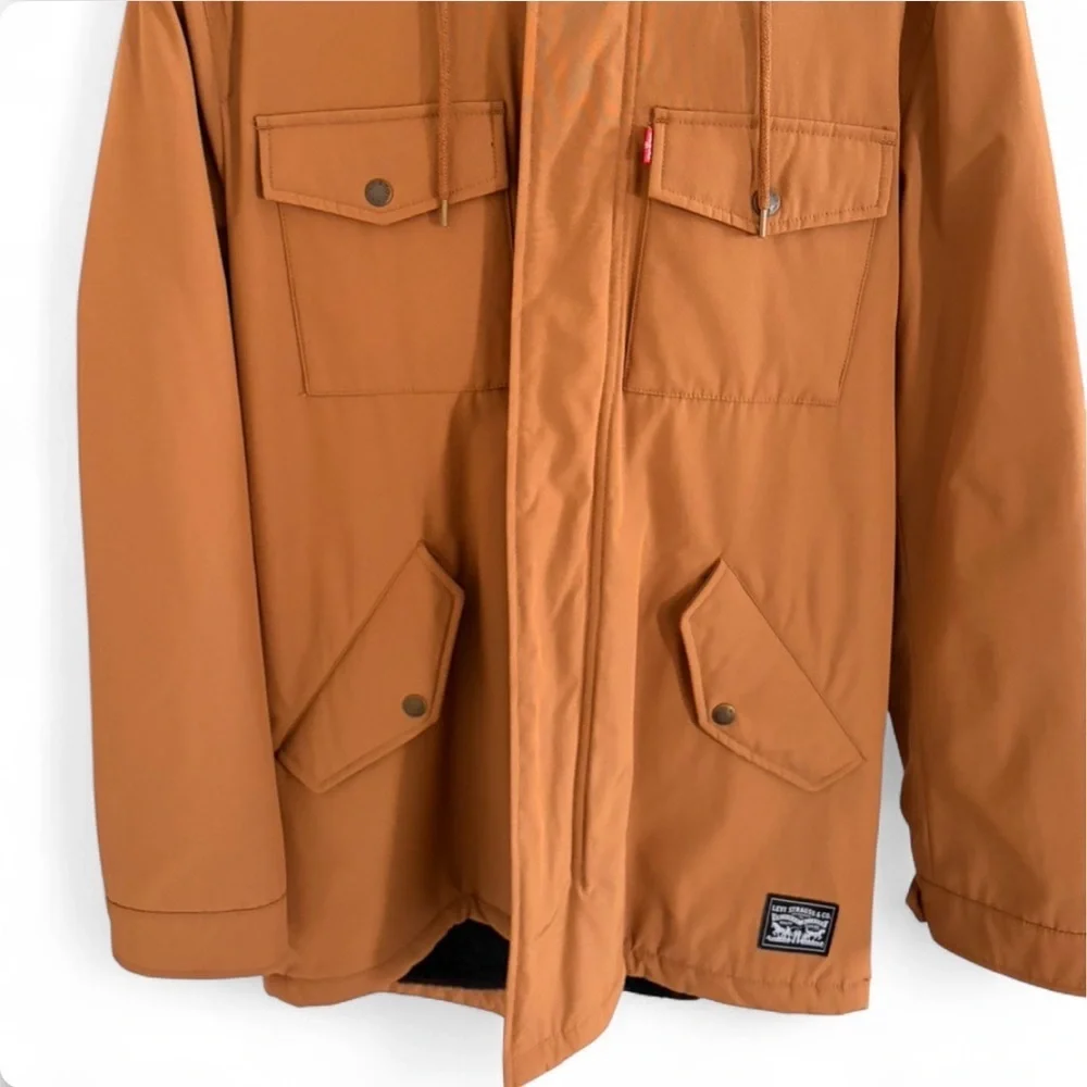 Levi's Brown Hooded Military Jacket